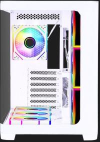 GAMEBOOSTER GB-G2852W Curved Temperli Camlı Type-C 3.1 7*12cm ARGB Fan Seaview ATX Gaming Beyaz Kasa